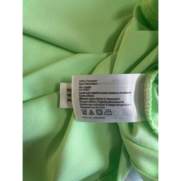 Greg Norman Womens Sleeveless Lime Green Polo Shirt XL Lightweight Golf Top - Picture 8 of 8